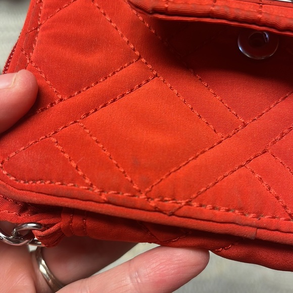 Vera Bradley red wristlet card holder small wallet - Picture 7 of 9